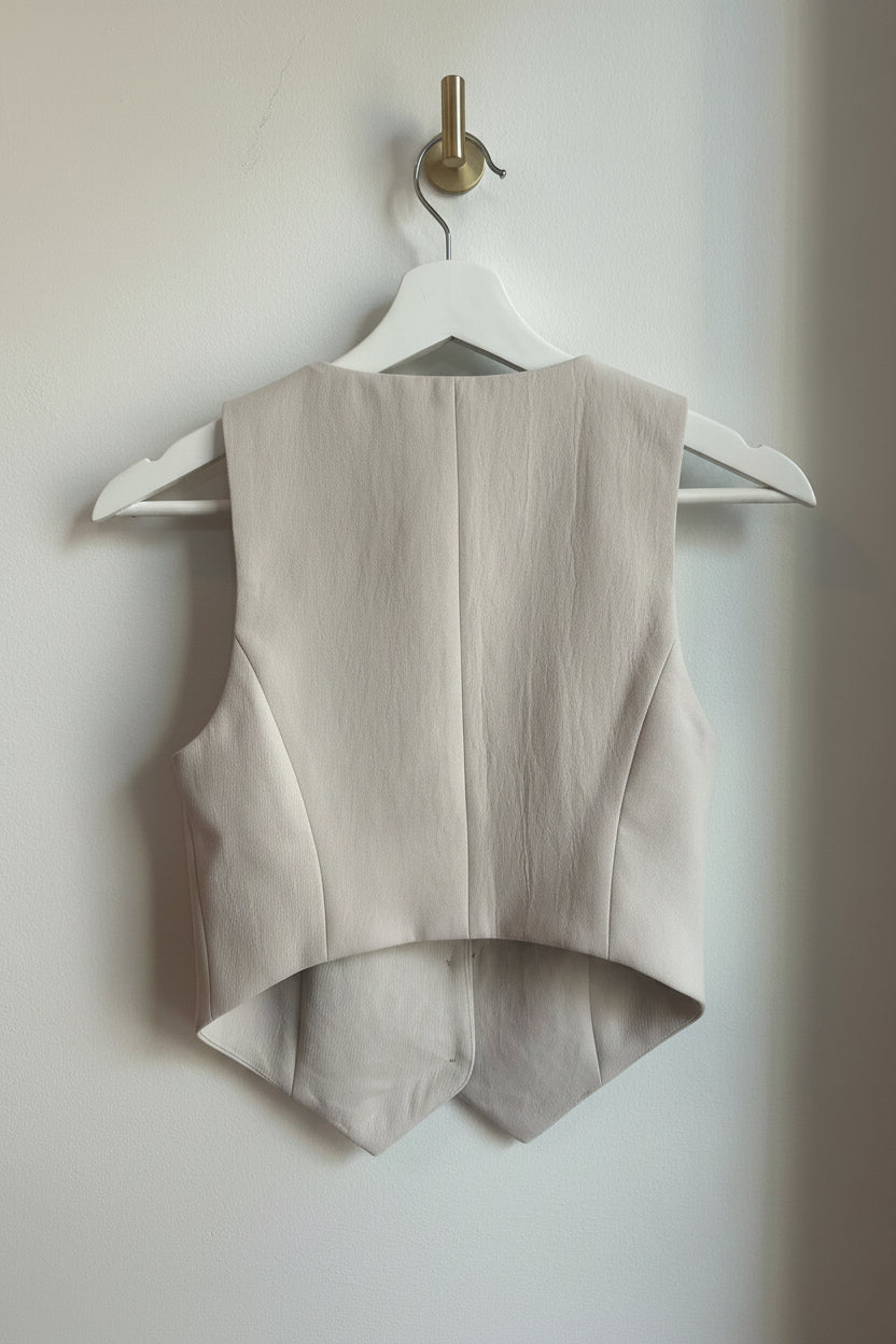 WILFRED “Desire” Style Tailored Vest – Mushroom — Size 00
