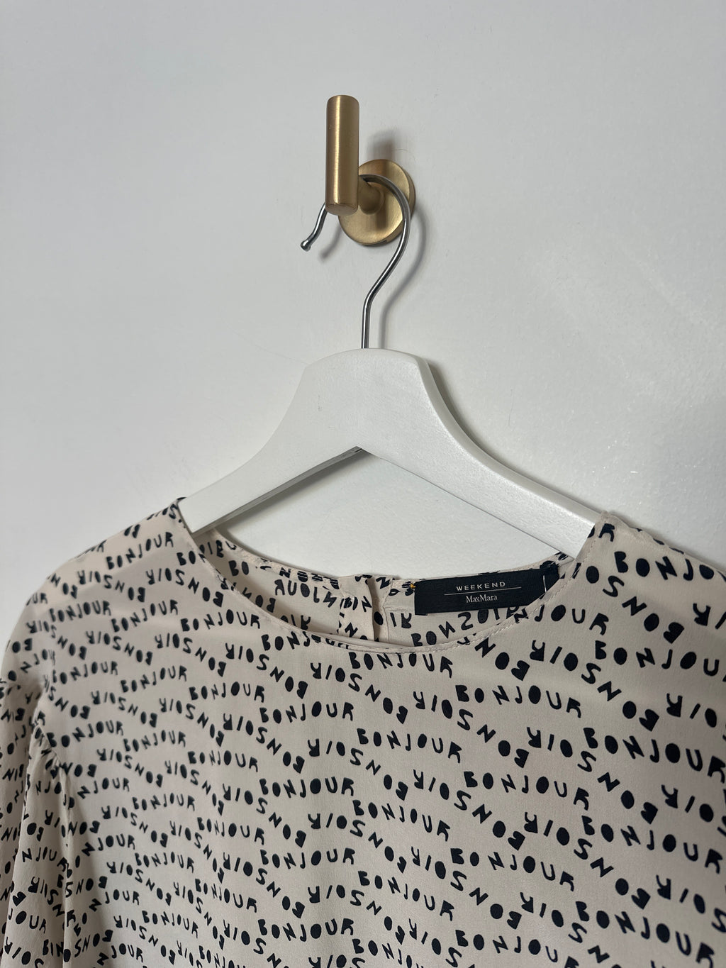 WEEKEND MaxMara BONJOUR BONSOIR Printed Blouse Size M