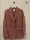 H&M Boxy Style Double Breasted Dusty Rose Blazer