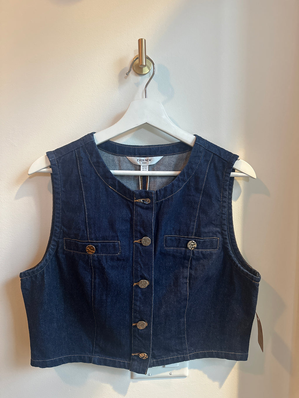 Ever New Structured Denim Vest – Size 10 - BNWT