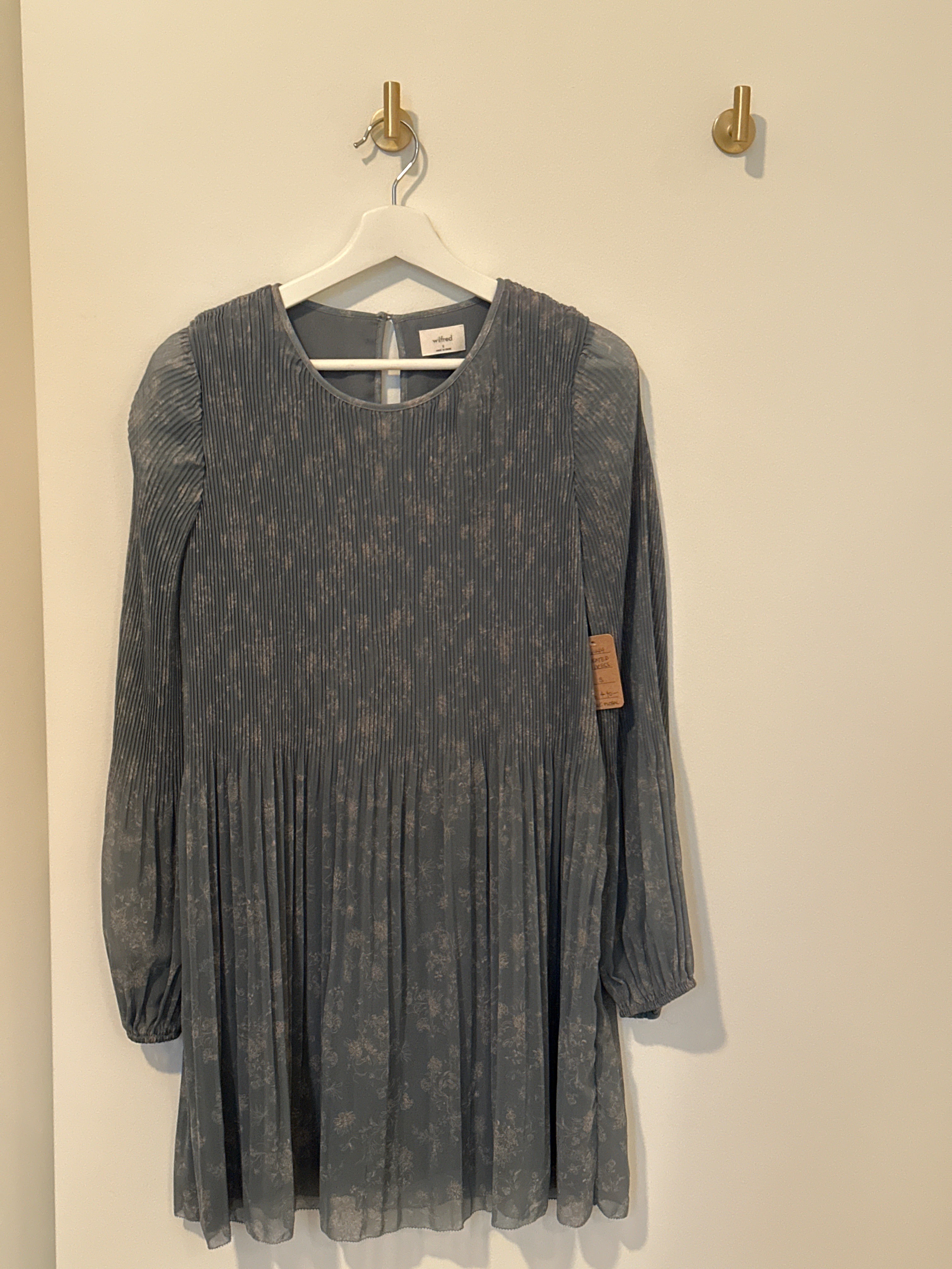 wilfred Accordion Pleat Long Sleeved Dress