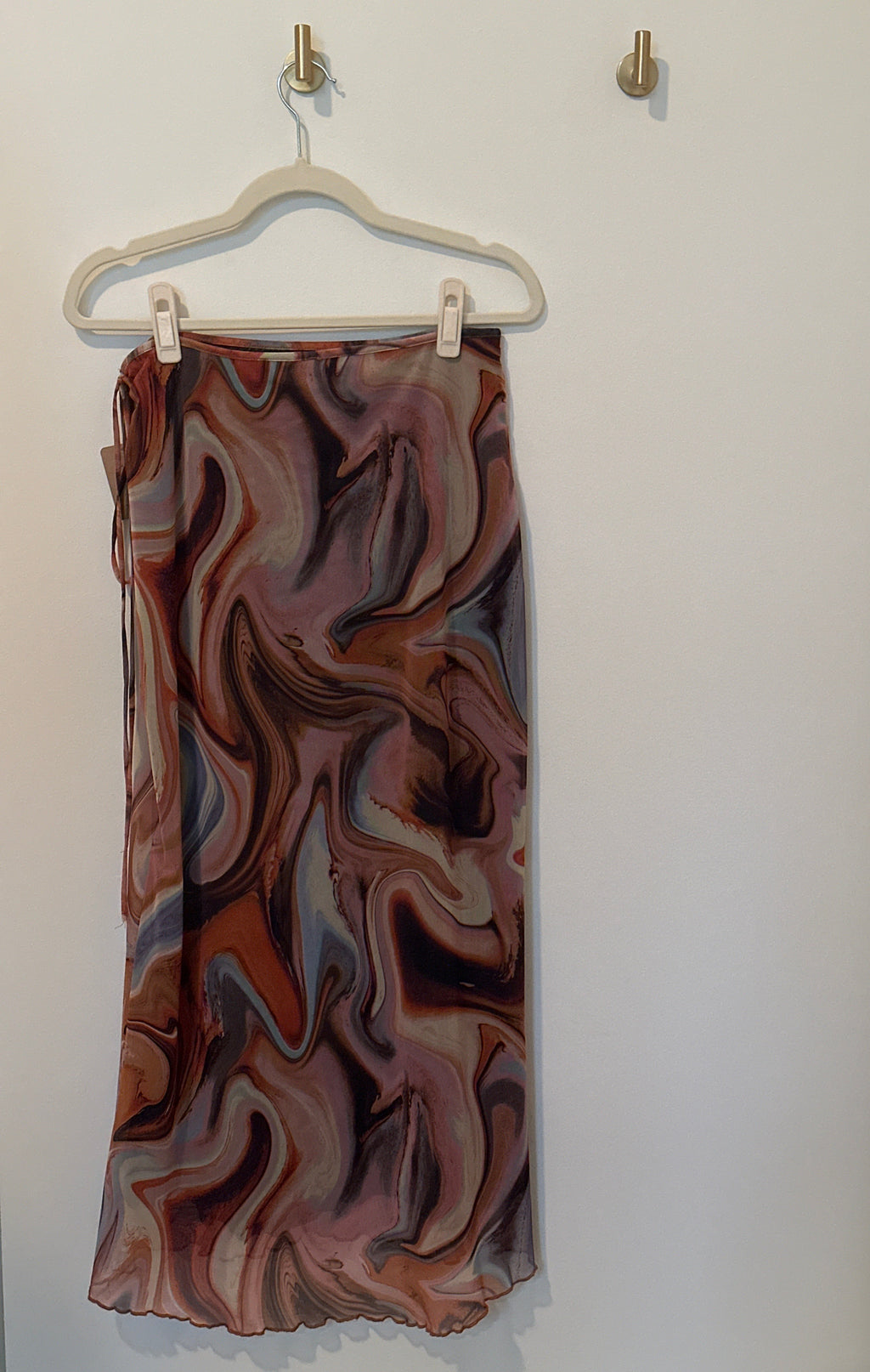 ZARA Long Sheer Multi Coloured Skirt