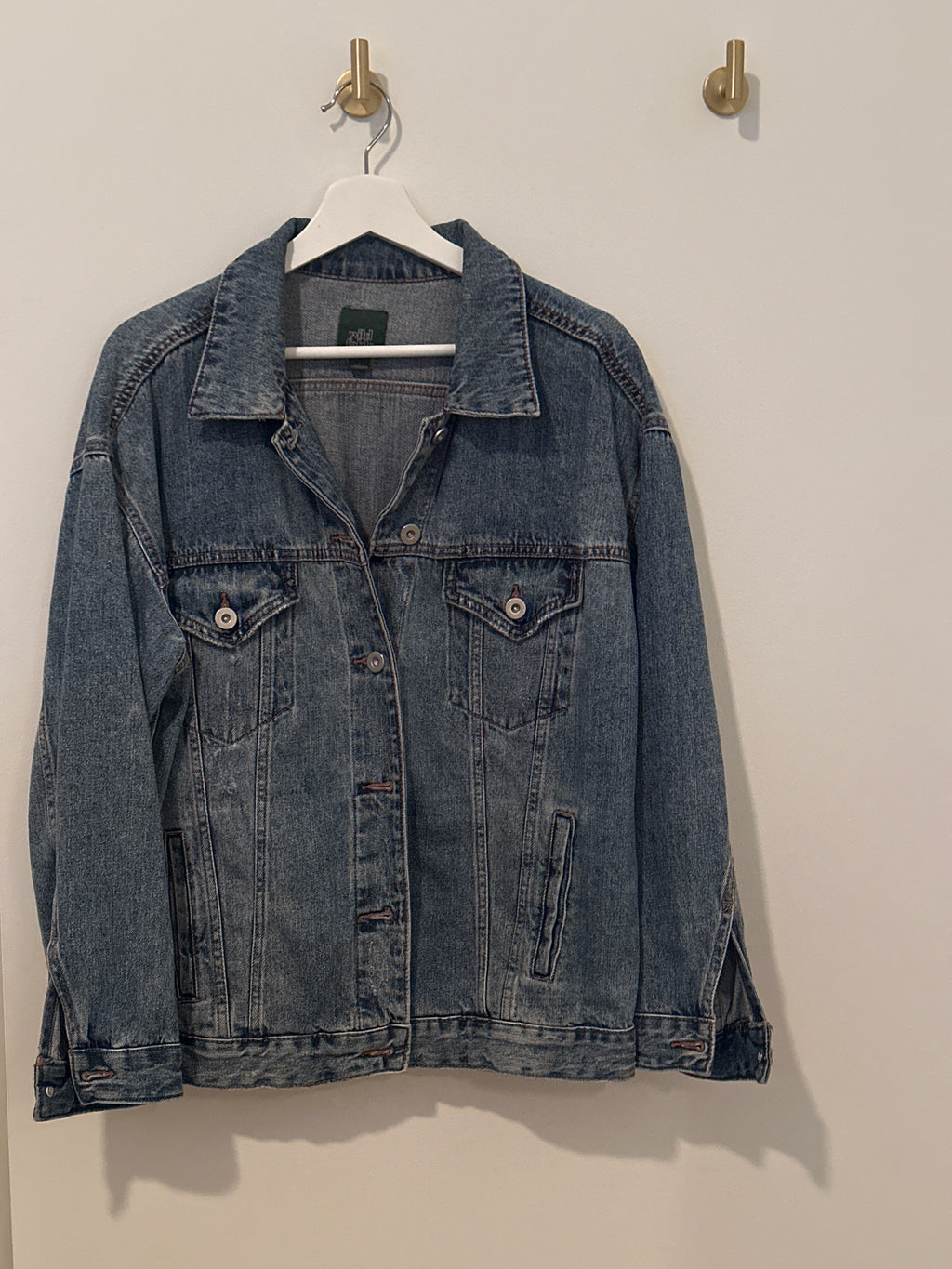 wild fable Over-sized Light Wash Denim Jacket