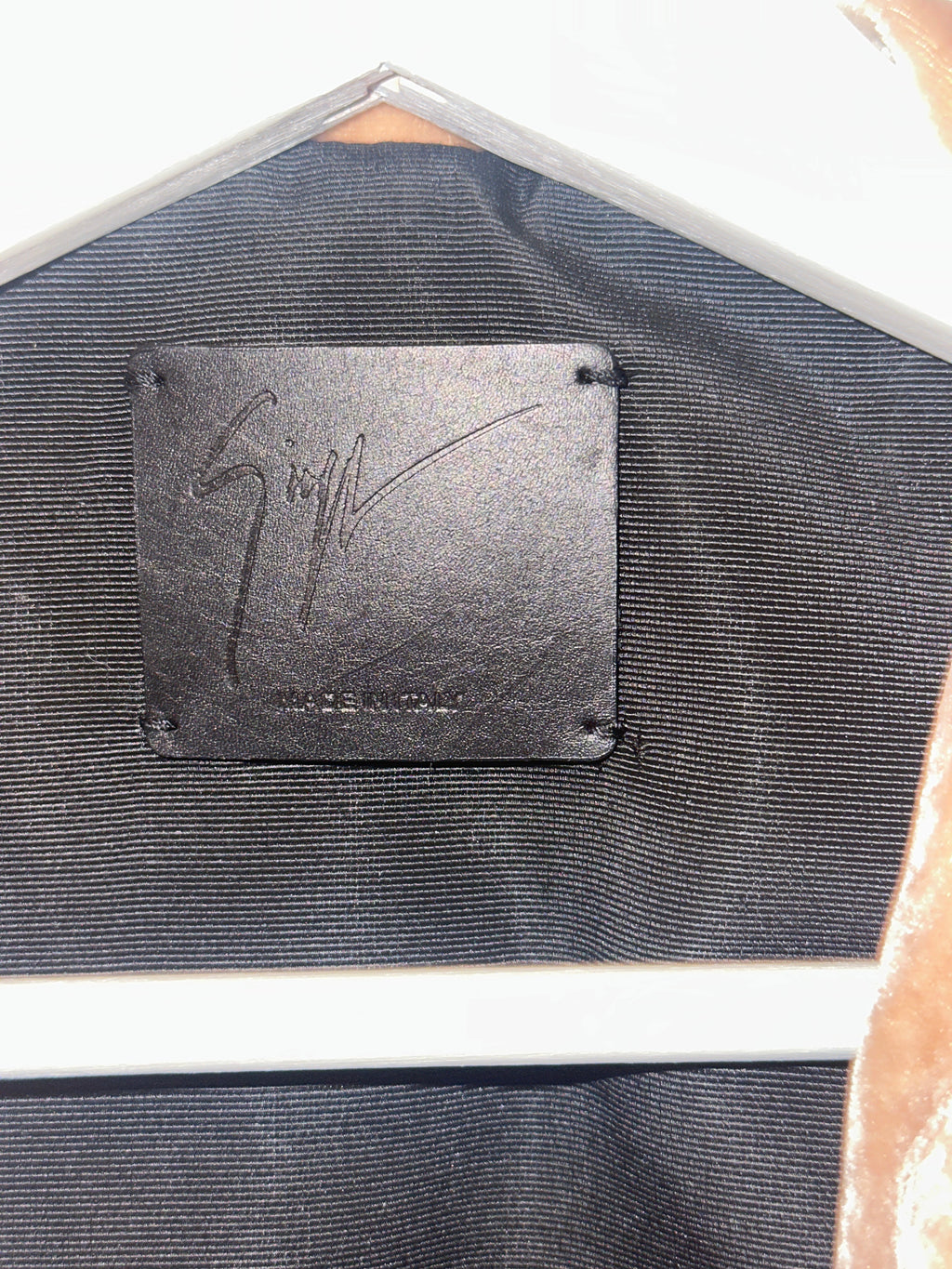 Guiseppi Zanotti Crushed Velvet Biker Jacket