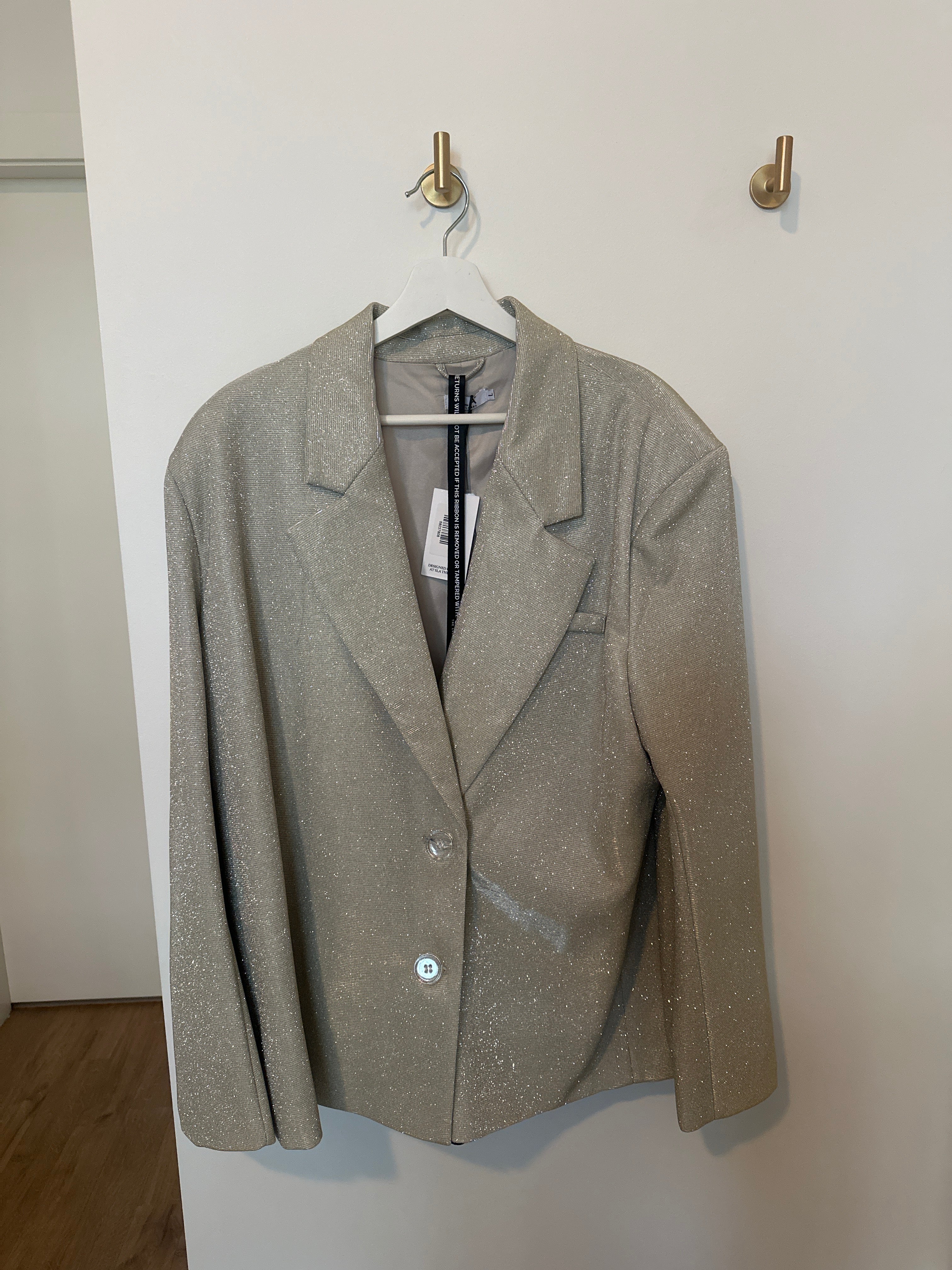 SLA The Label Silver Paloma Metallic Blazer