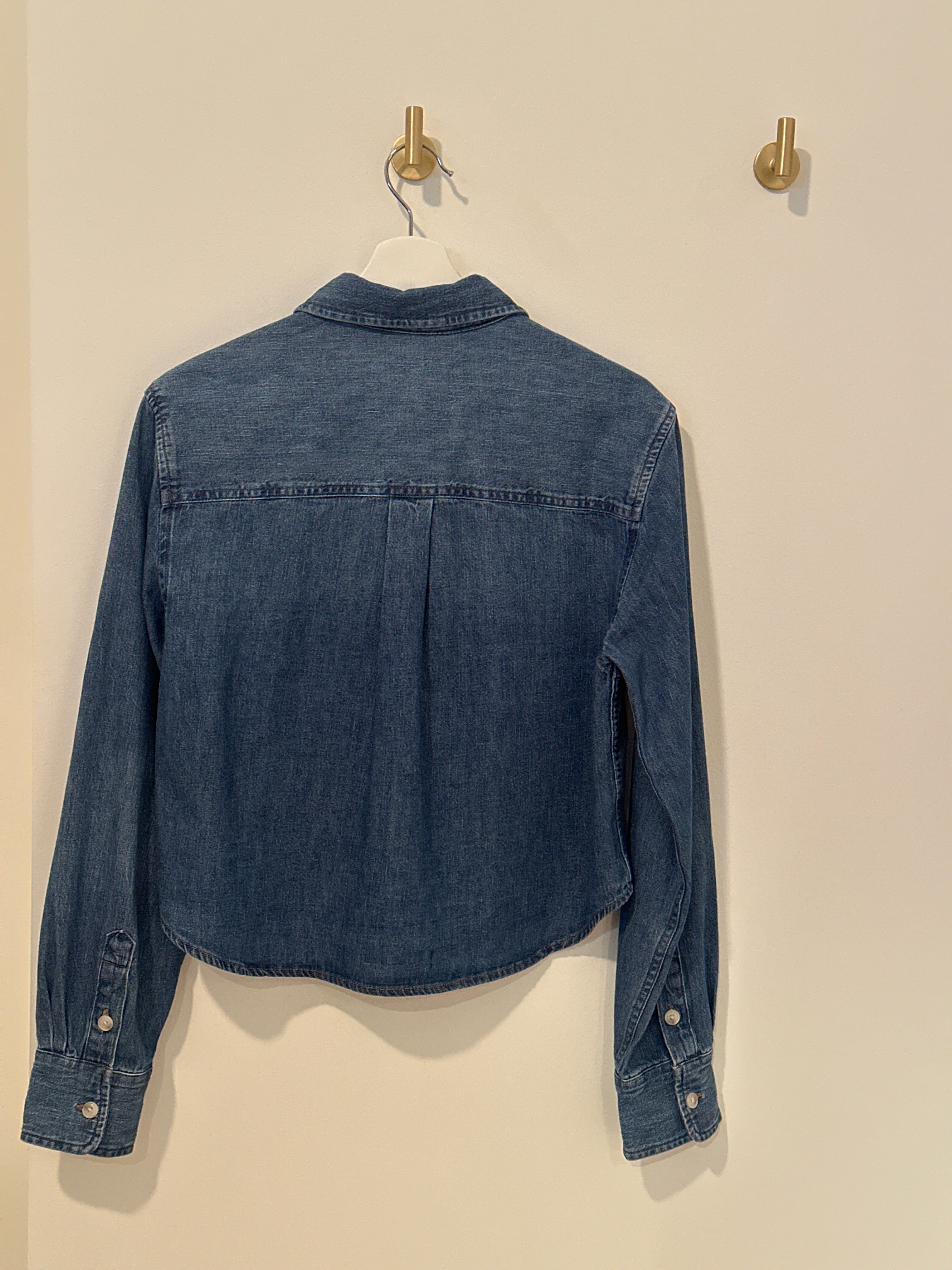DENIM FORUM CROPPED DENIM SHIRT 'THE 80'S COMFY' XS