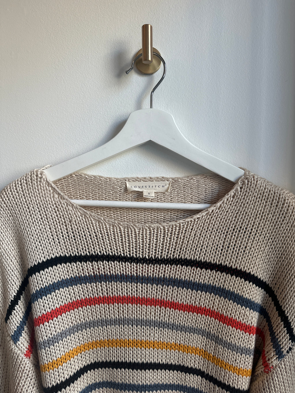 LOVESTITCH Stripe Knit Sweater – Size Small