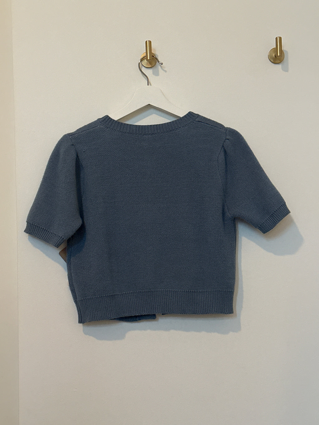 dreamers Short Sleeved Cropped Button Front Cardigan