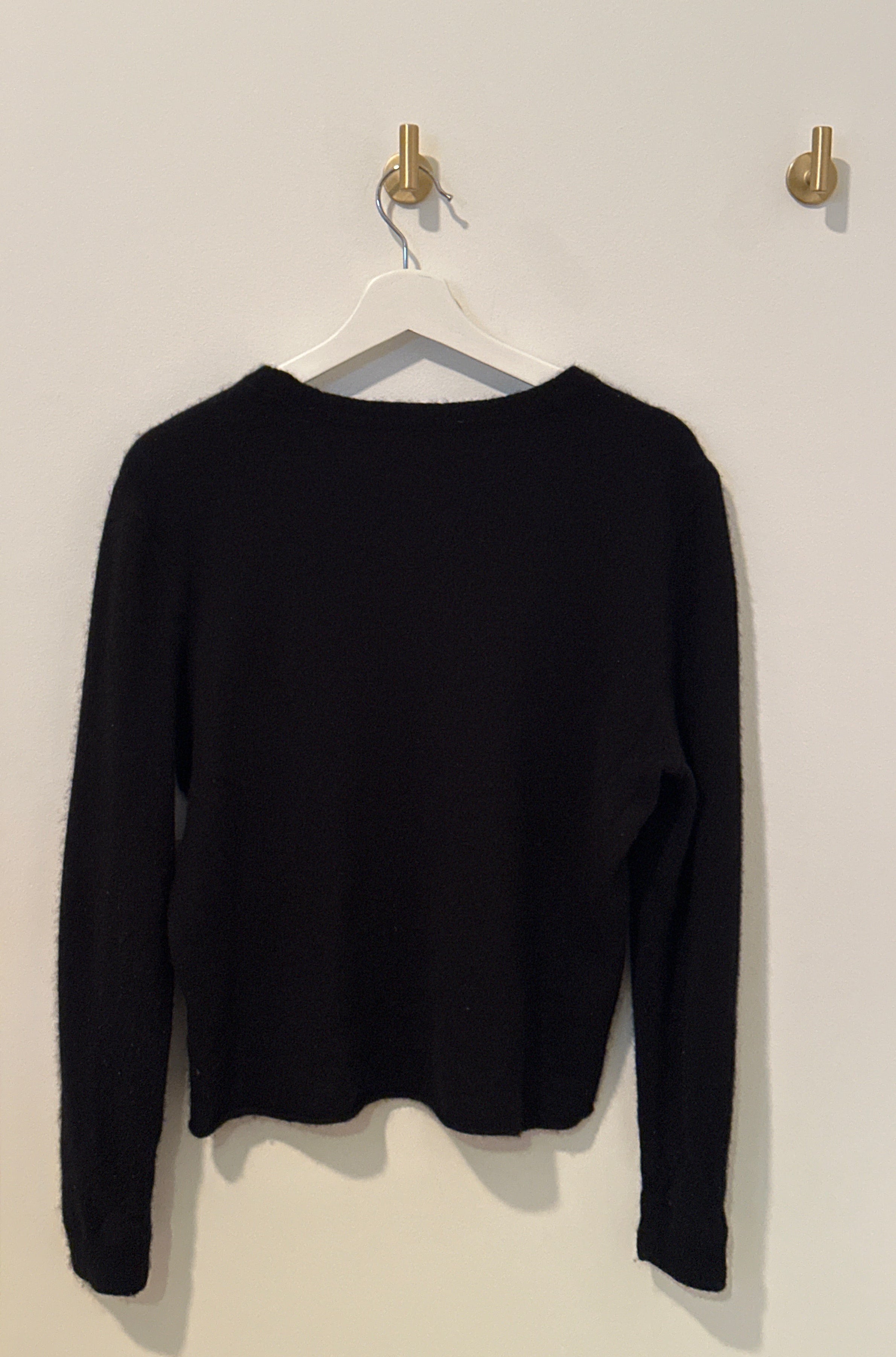 Reformation Jeans Black Cashmere Sweater M *AS-IS*