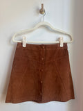 TWIK (Simons Exclusive) 100% Suede A-Line Mini Skirt – Cinnamon — Size S