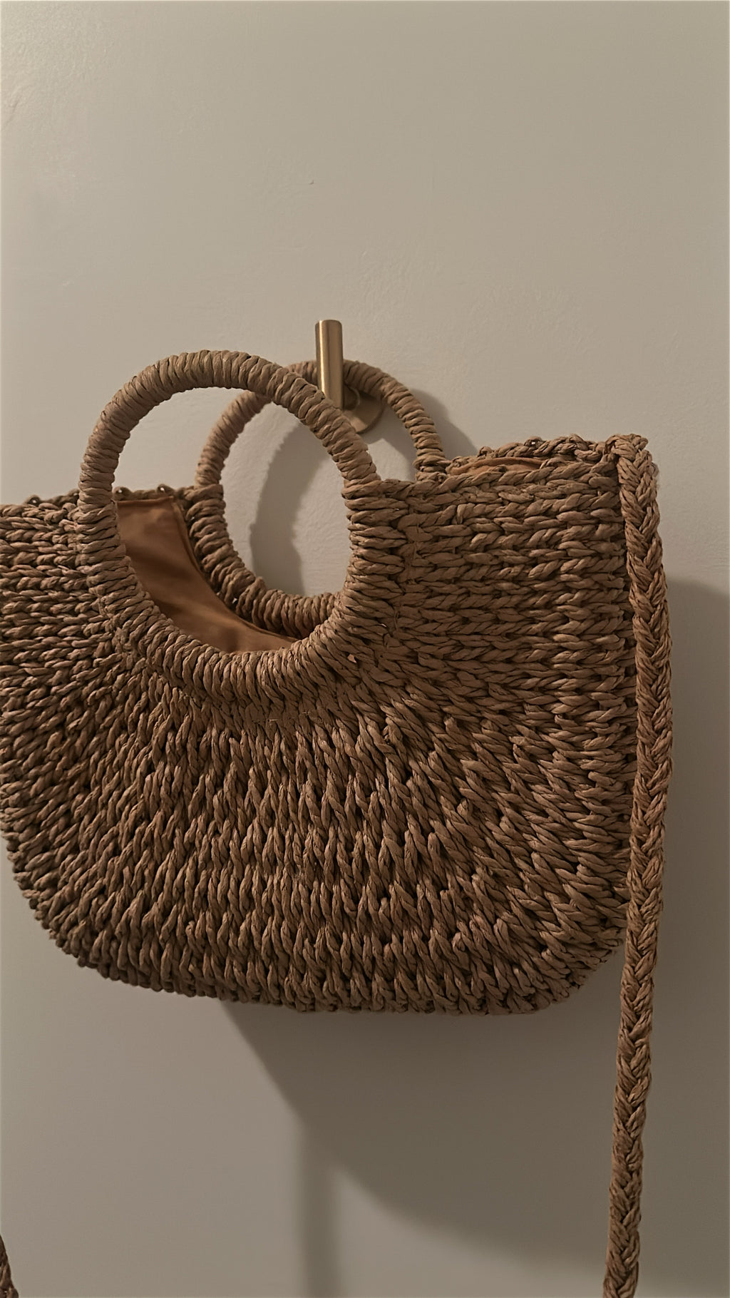Billabong Woven Straw Tote with Circular Handles | O/S