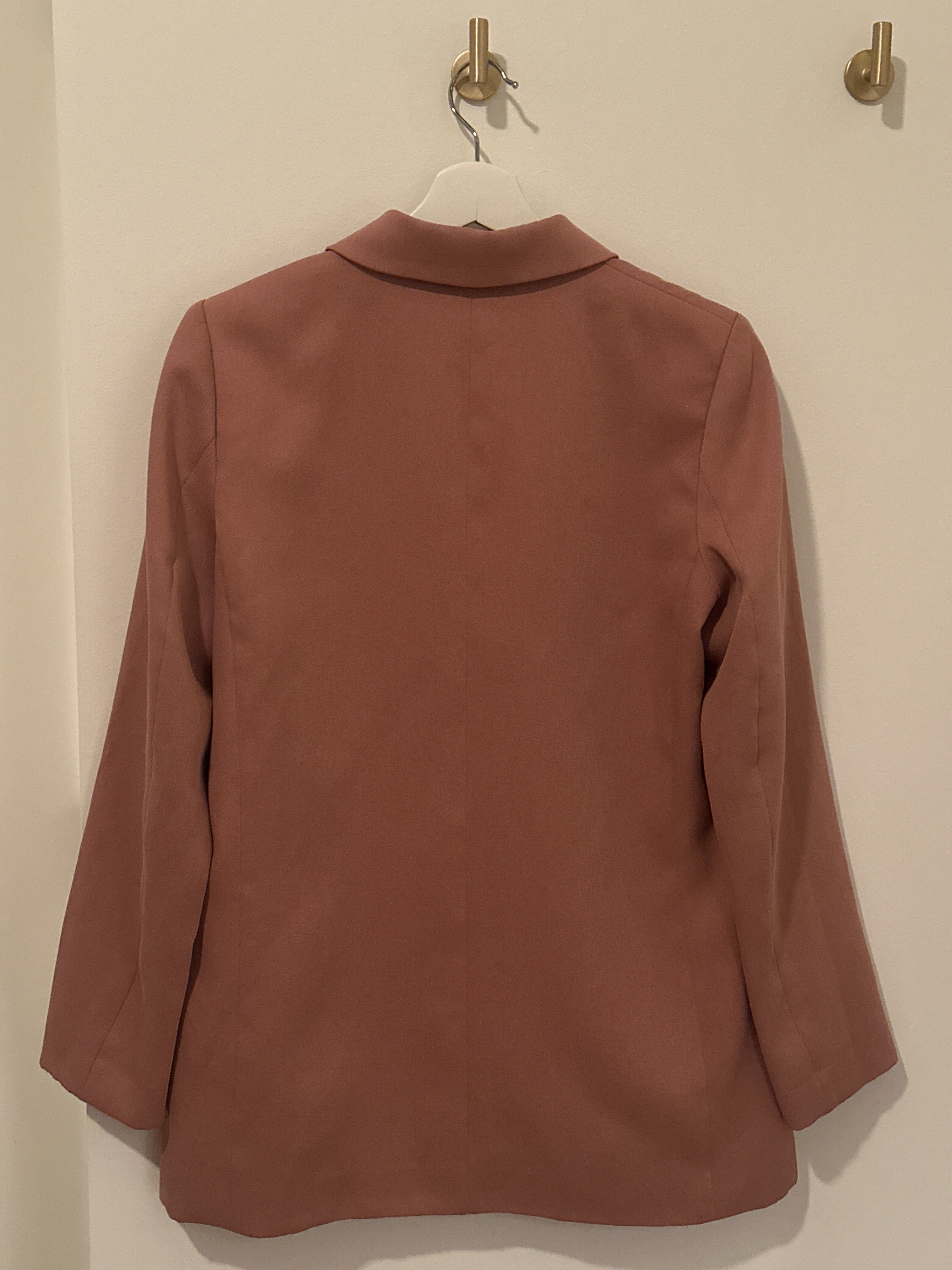 H&M Boxy Style Double Breasted Dusty Rose Blazer