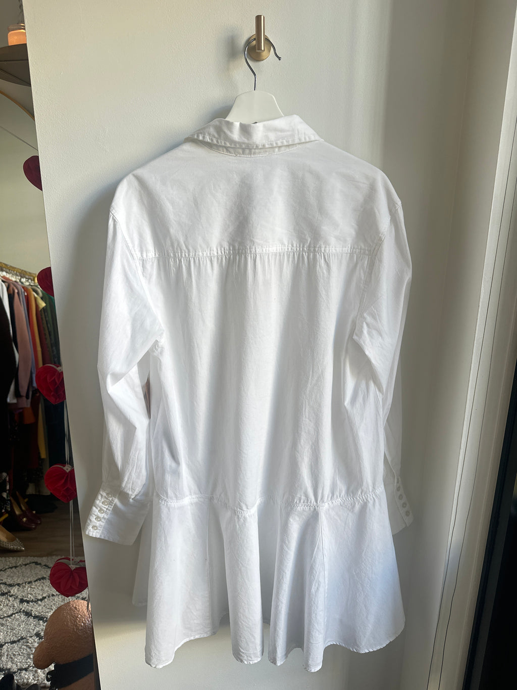 7 For All Mankind White Collared Shirt Dress – BNWT - Size M