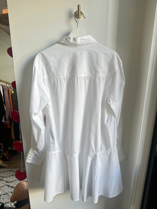 7 For All Mankind White Collared Shirt Dress – BNWT - Size M