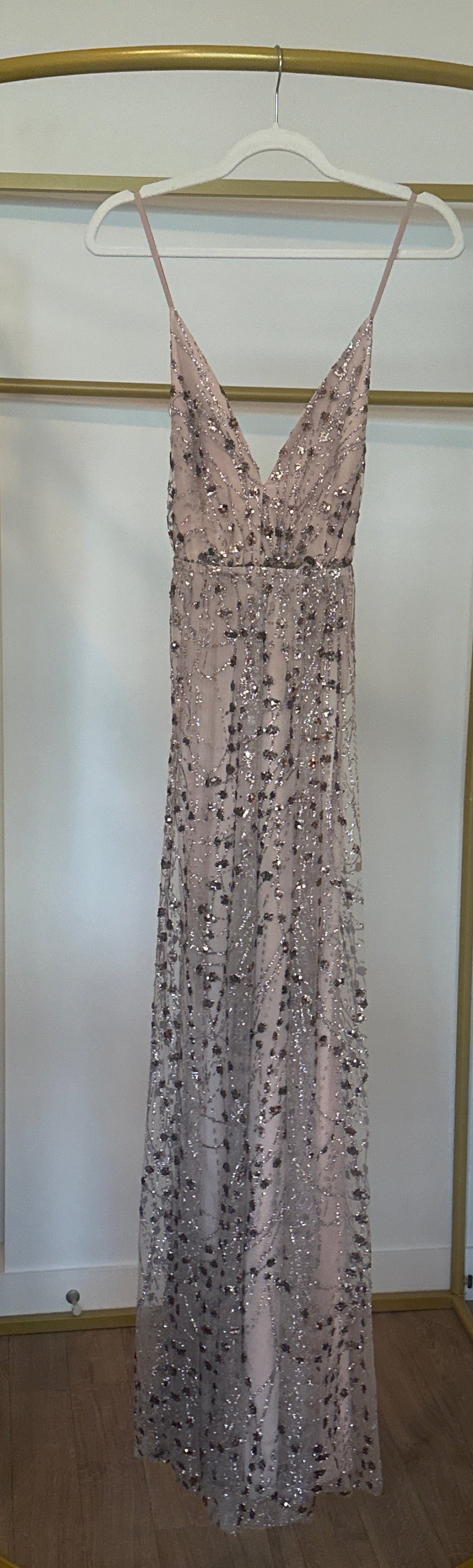 Lulu’s Sparkle Floor Length Evening Dress Medium