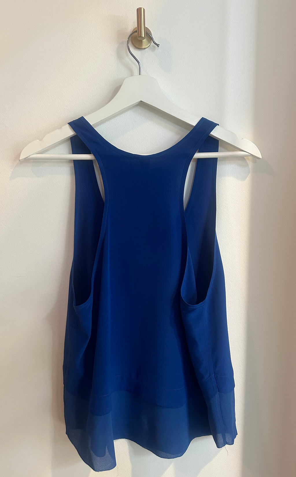 Wilfred Made in Japan 100% Silk Racerback Tank – Royal Blue | Size Medium