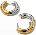 Jewelry Undecided- TwoTone Earring-Hinge Closure-Waterproof: Large
