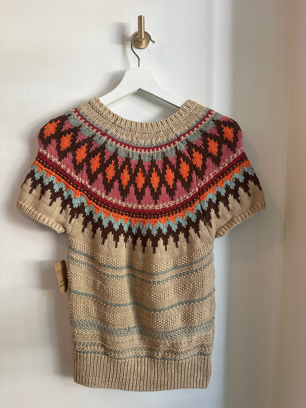 Polo Ralph Lauren Fair Isle Short Sleeve Knit Sweater | Size S