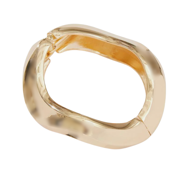 Jewelry Editorial Hinge Bracelets 14K Gold PVD- Recycled : Yellow Gold / Breeze