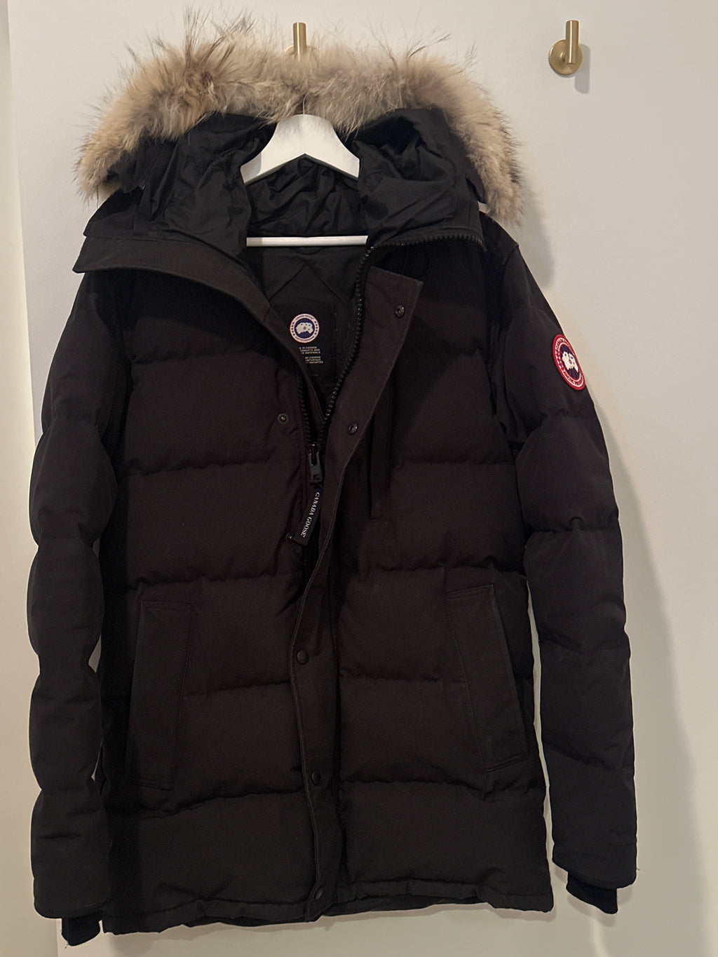 CANADA GOOSE Mid Length Goose Down Fur Trimmed Removable Hood Parka