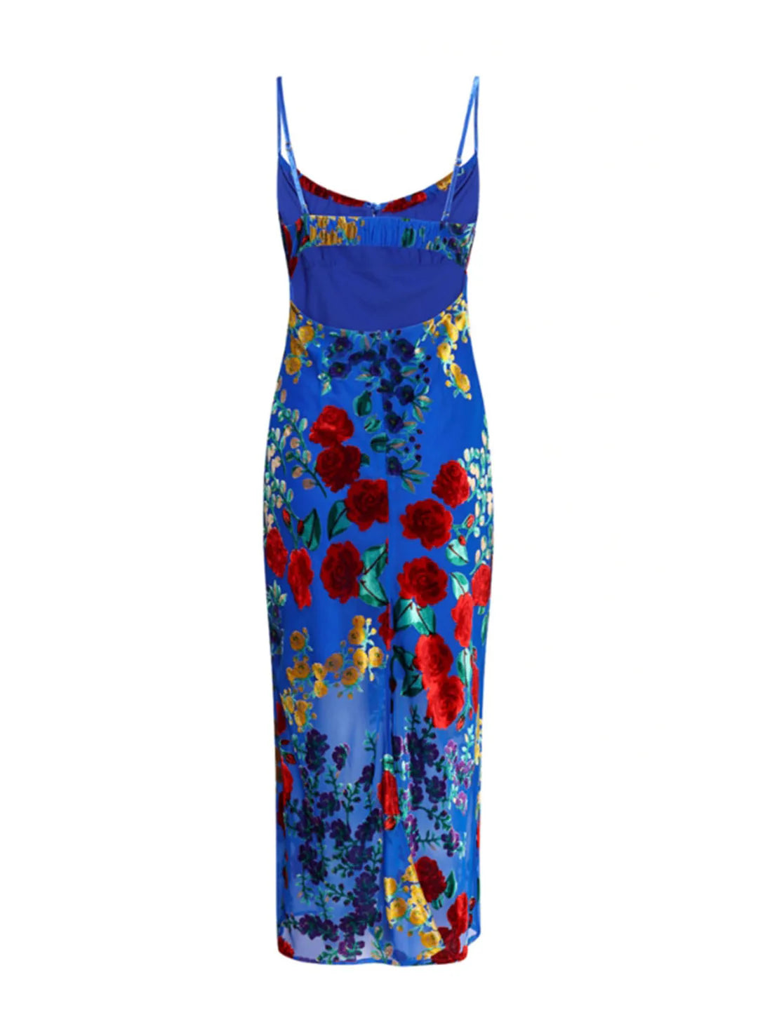 Commense Velvet Floral Appliqué Midi Dress | Size Small | Brand New With Tags