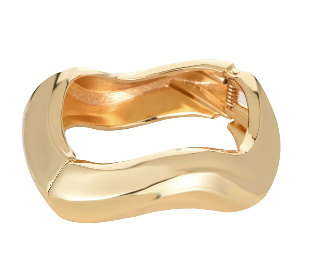 Jewelry Editorial Hinge Bracelets 14K Gold PVD- Recycled : Yellow Gold / Breeze
