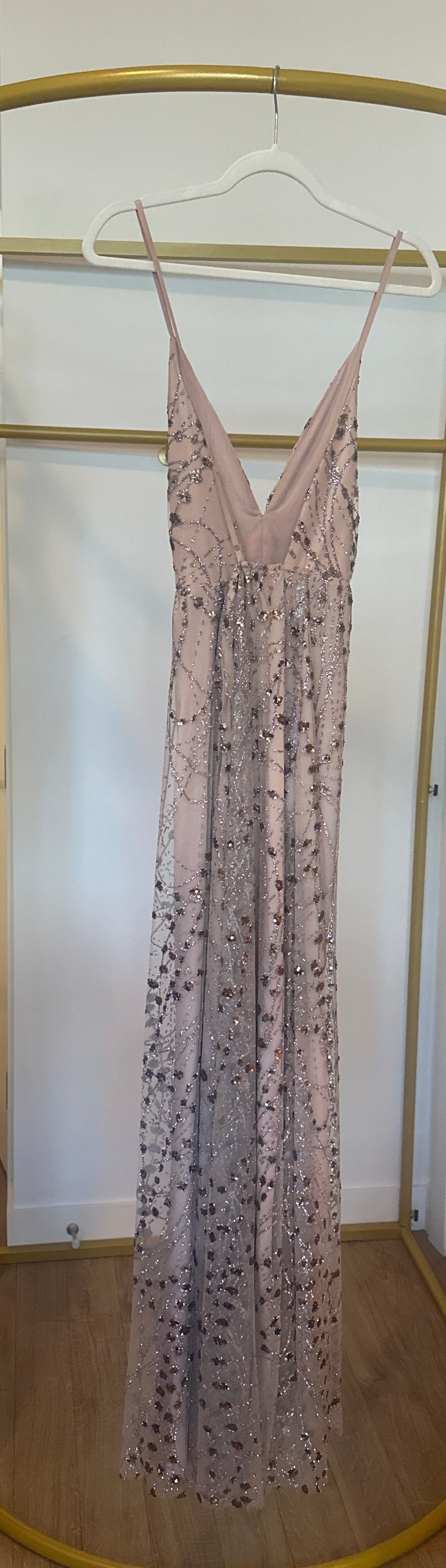 Lulu’s Sparkle Floor Length Evening Dress Medium