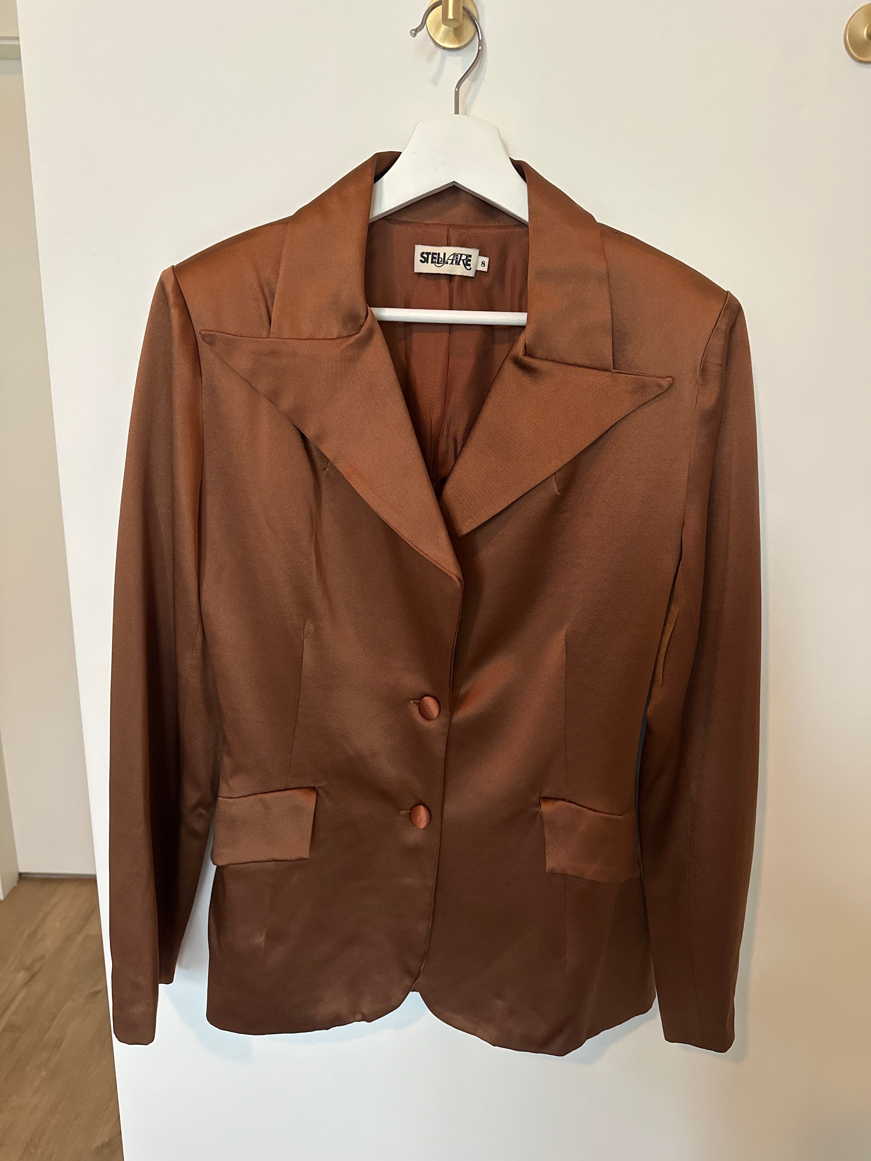 Vintage Bronze Silk Blazer