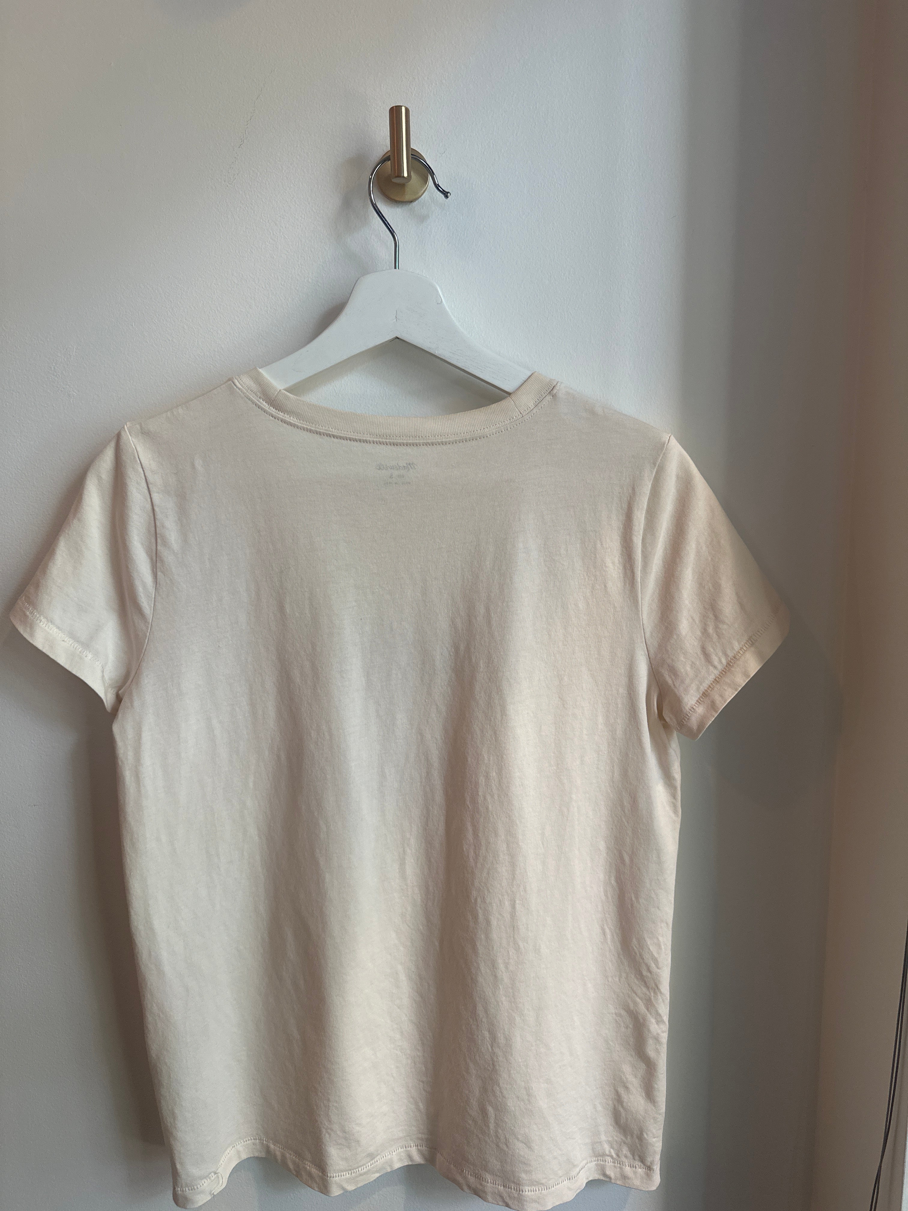 MADEWELL “Hasta Luego” Graphic Tee – Buttery Cream — Size S