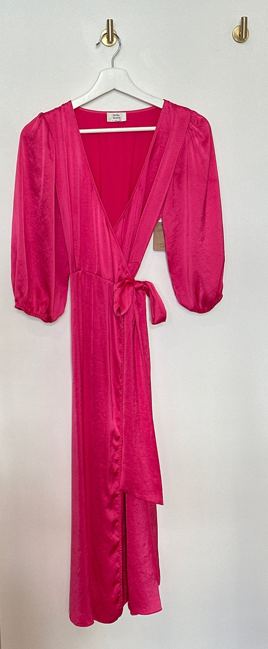 Little Moon Wrap Dress — Fuchsia | Size XS