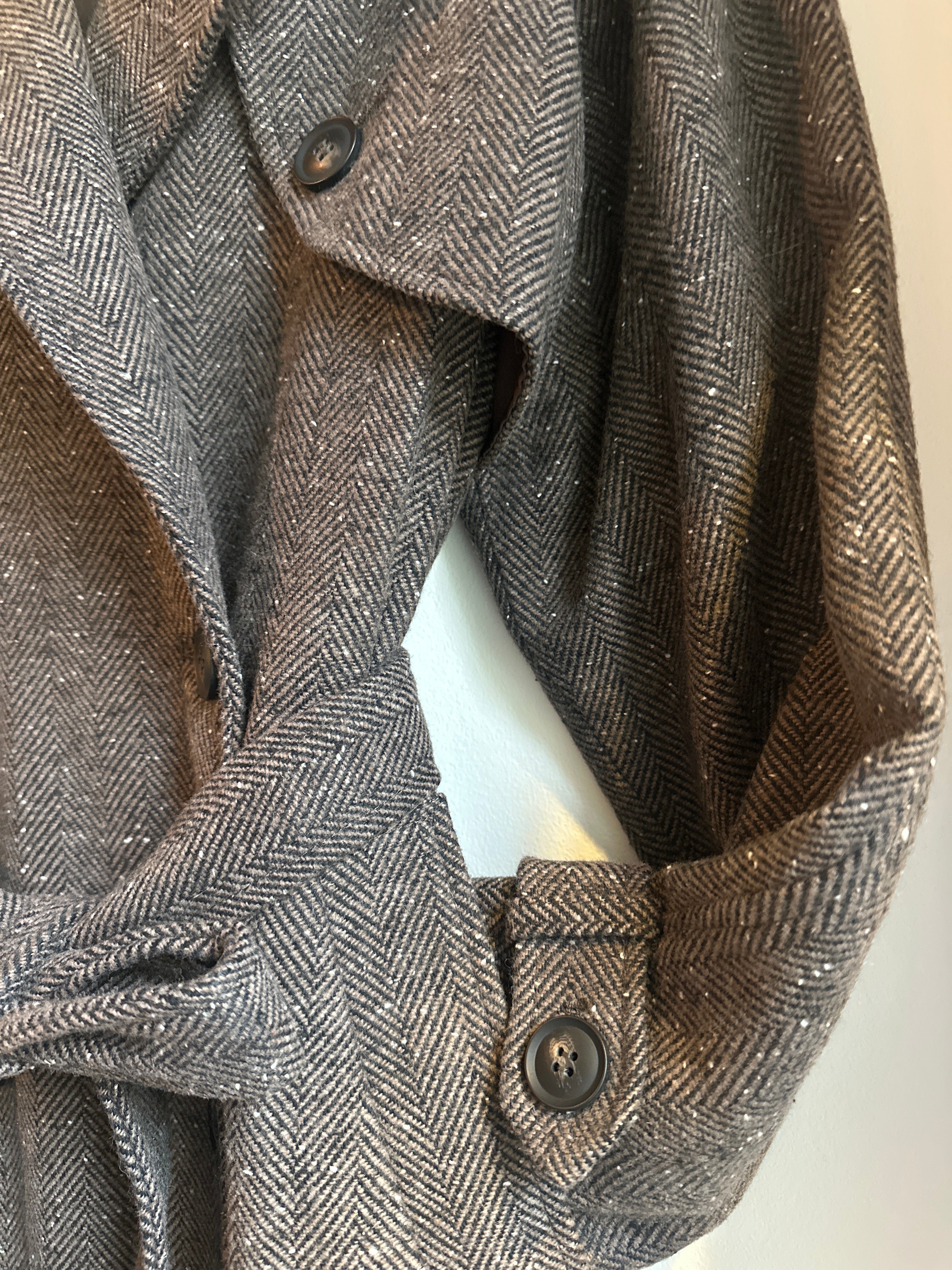 H&M Chocolate Brown Tweed Coat – Size XS (BNWT) - fits S/M frame