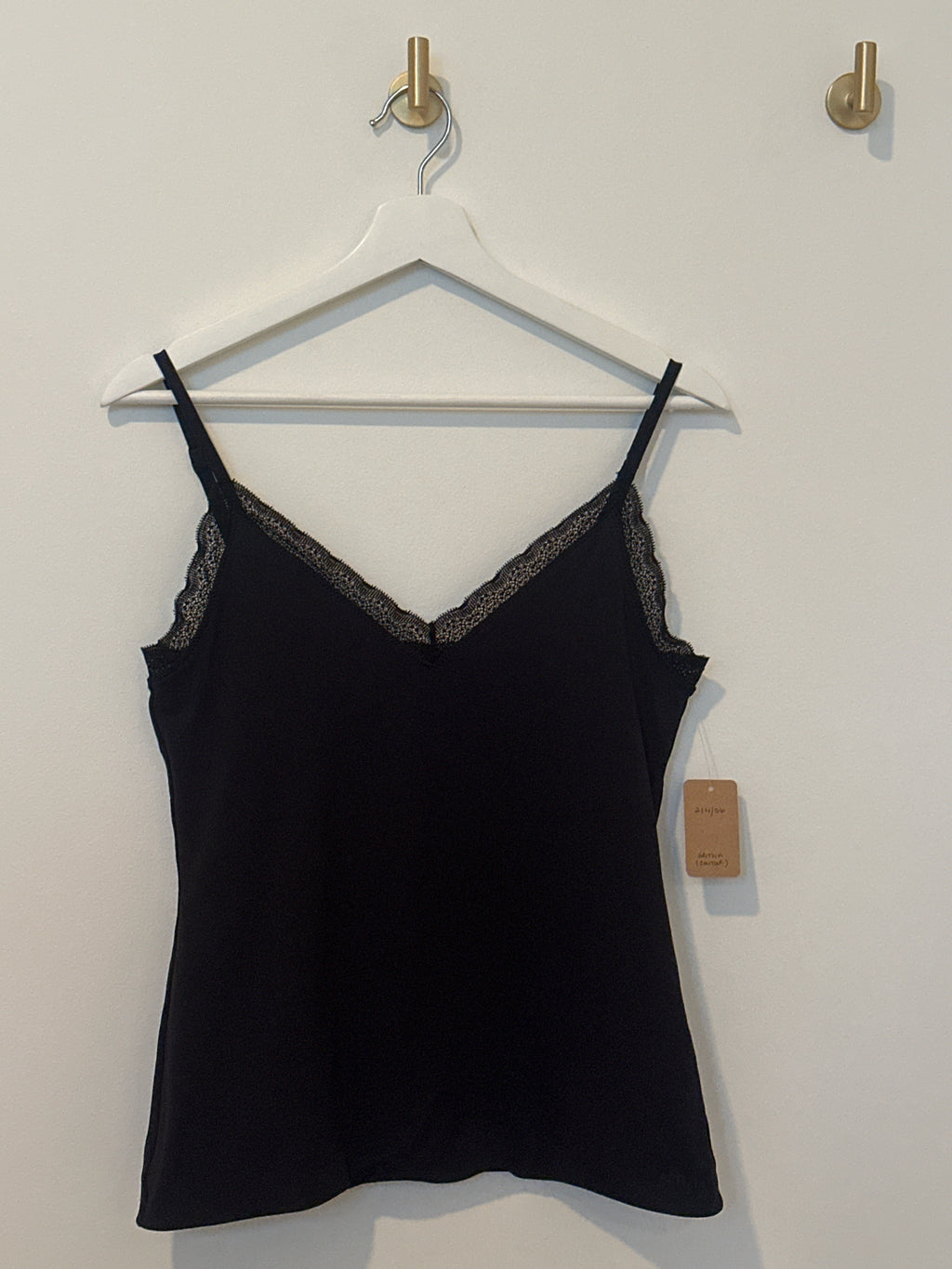 ARITZIA Lace Trimmed Black Camisole