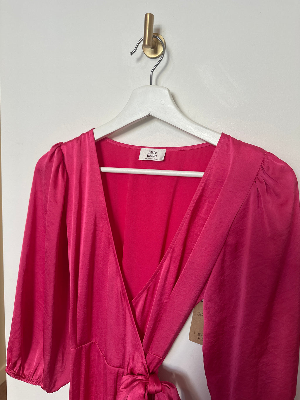 Little Moon Wrap Dress — Fuchsia | Size XS