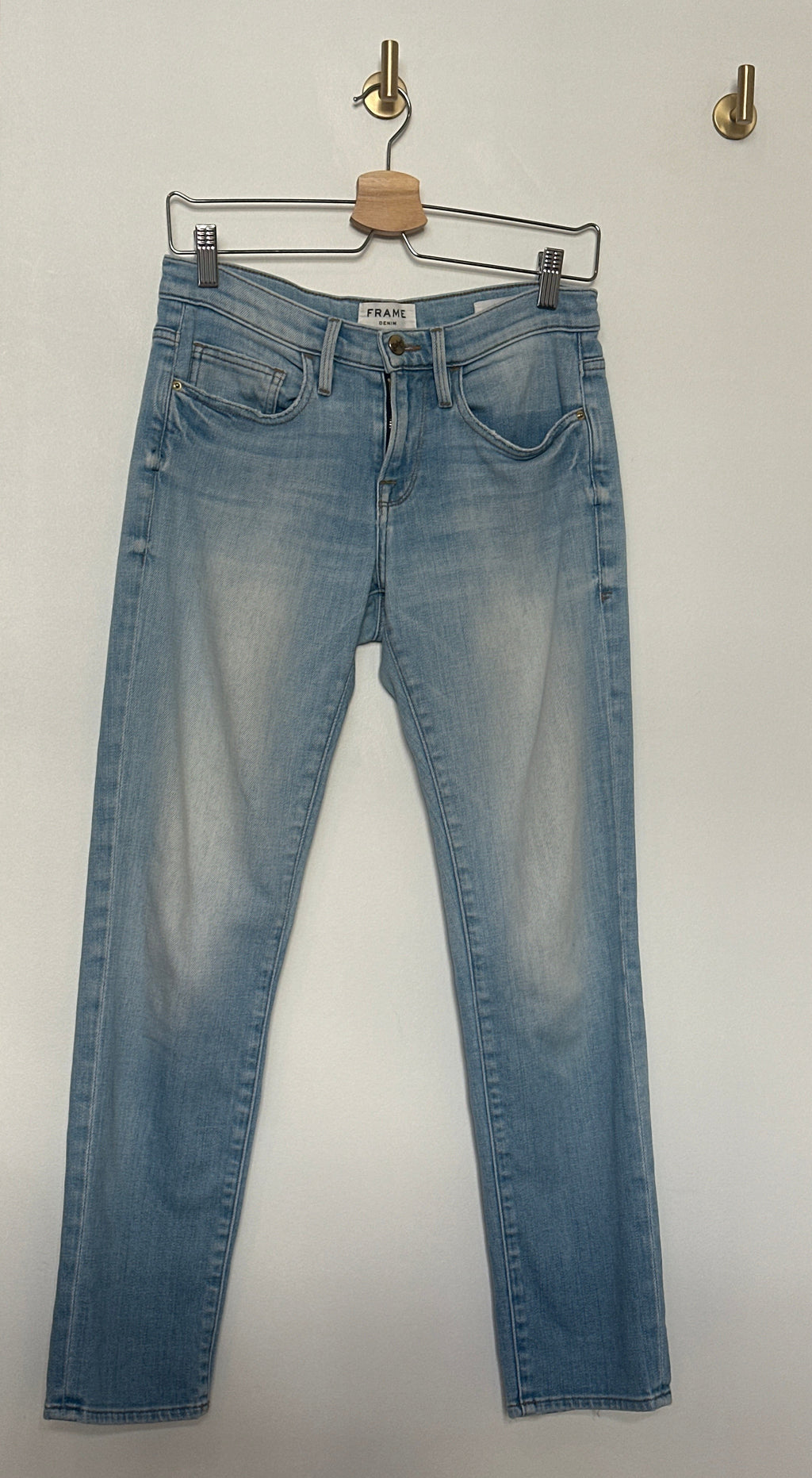 FRAME “Le Boy” Straight-Leg Jeans – Light Wash Size 25