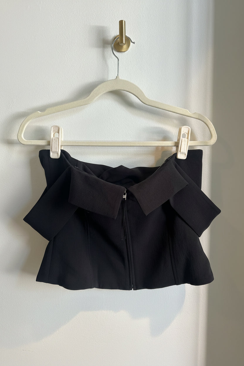 Wilfred by Aritzia Crepette Off-the-Shoulder Top | Size M | Black