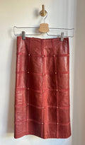 Vintage Escada Leather Studded Skirt — Size 34