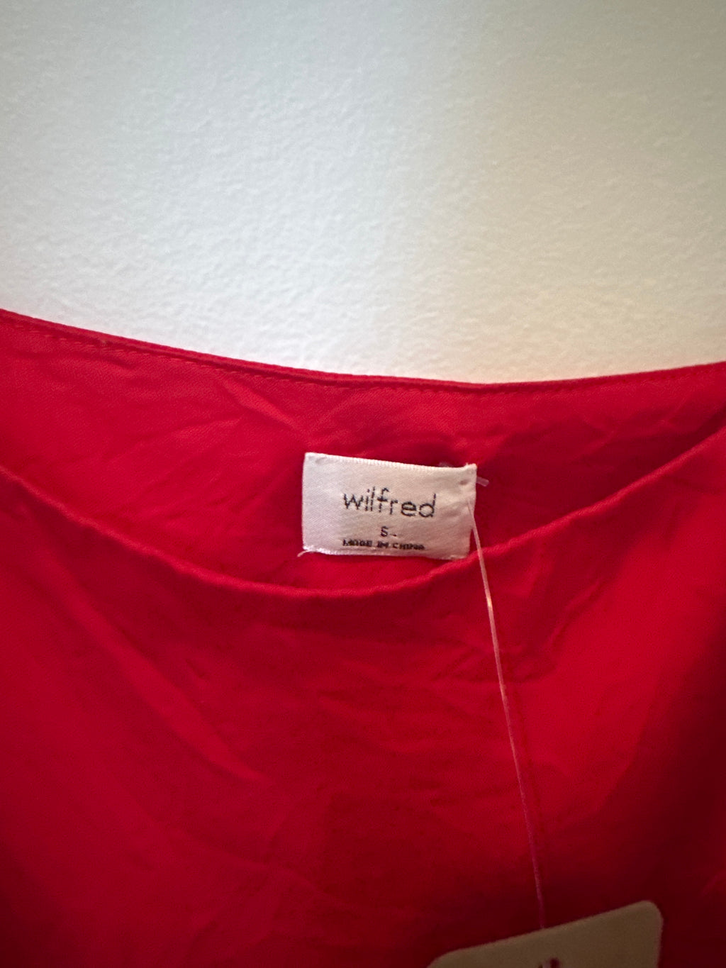 Wilfred Scoop Neck Small Little Red Silky Mini Dress