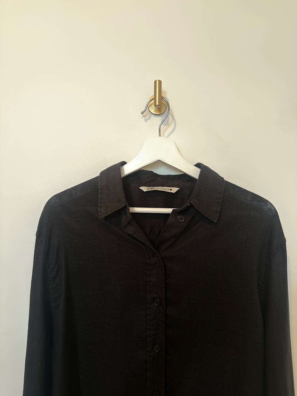 Zara Oversized Cotton Blend Shirt Small