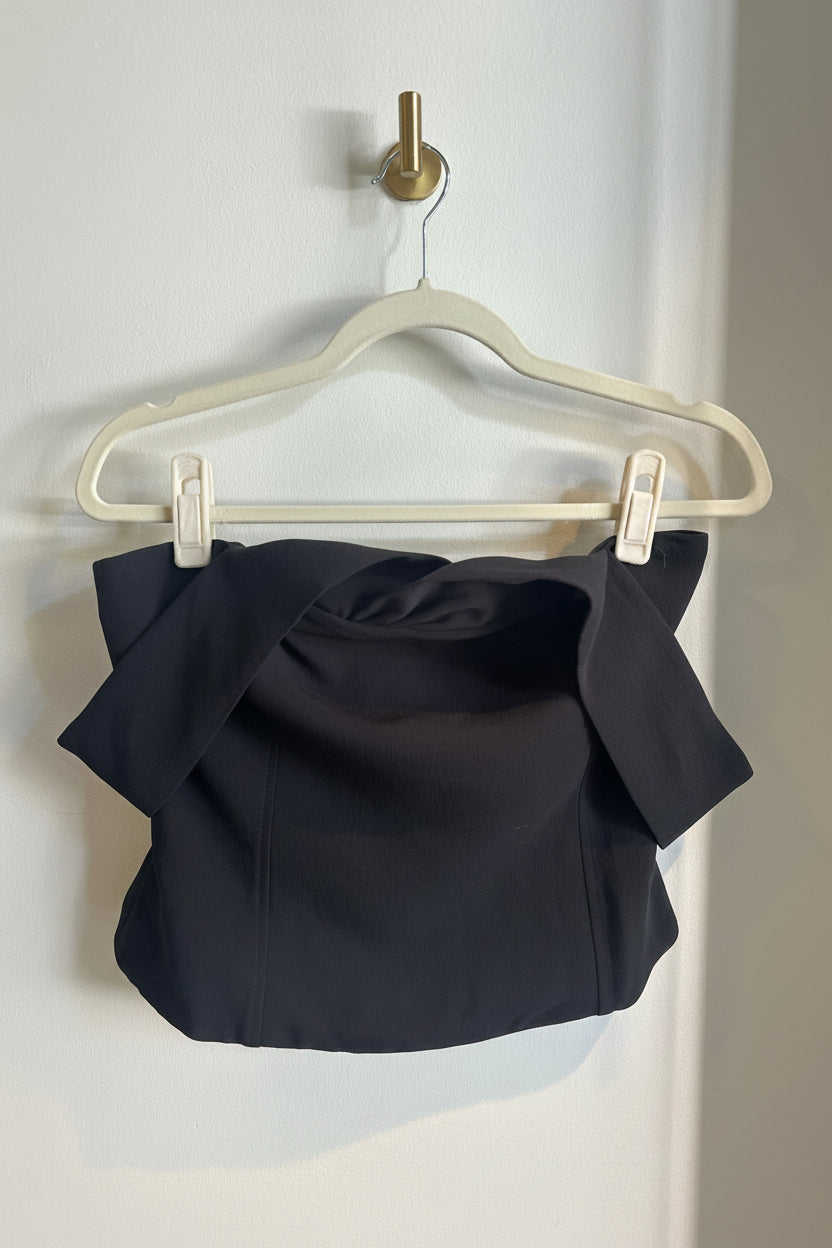 Wilfred by Aritzia Crepette Off-the-Shoulder Top | Size M | Black