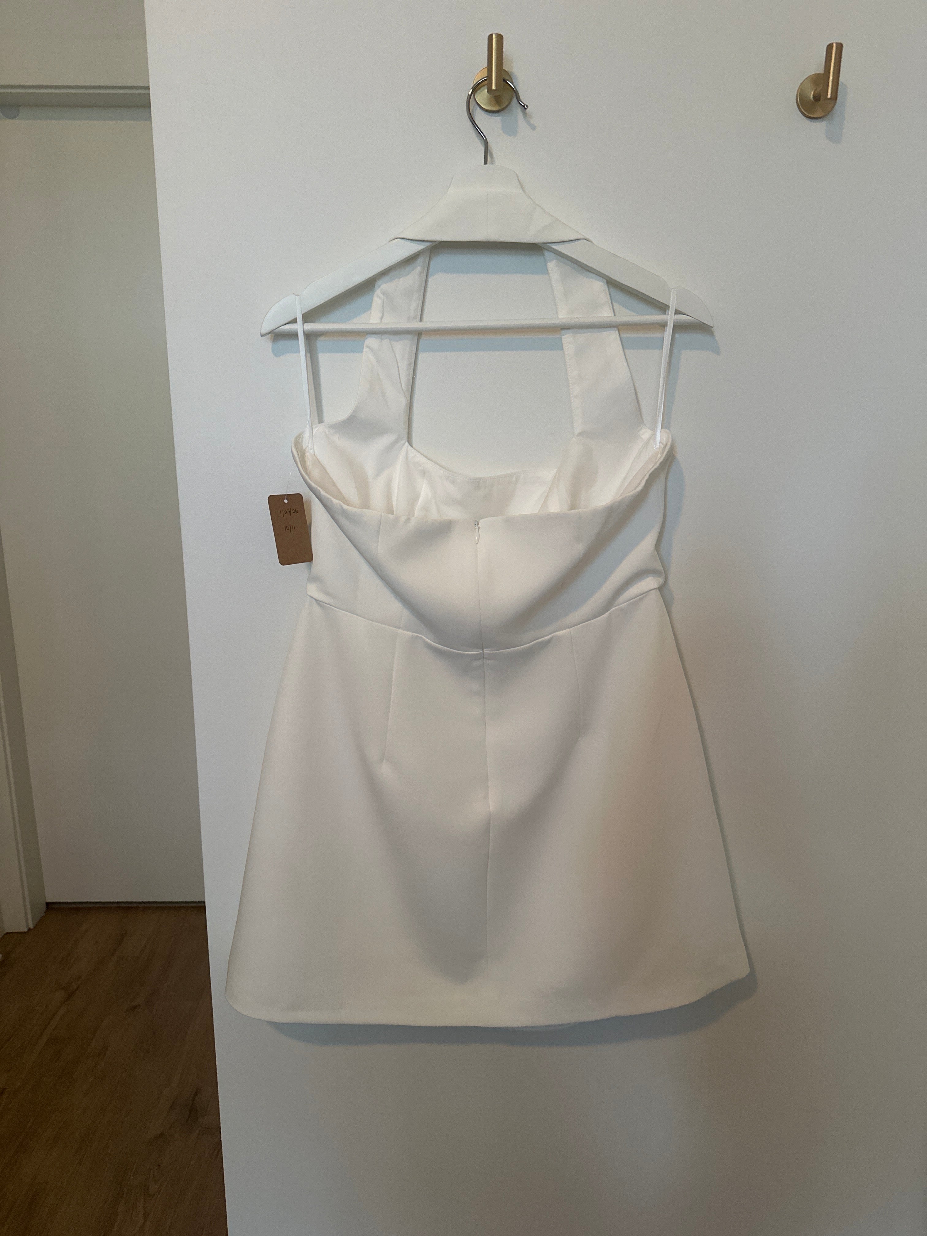 Commense White Halter Dress