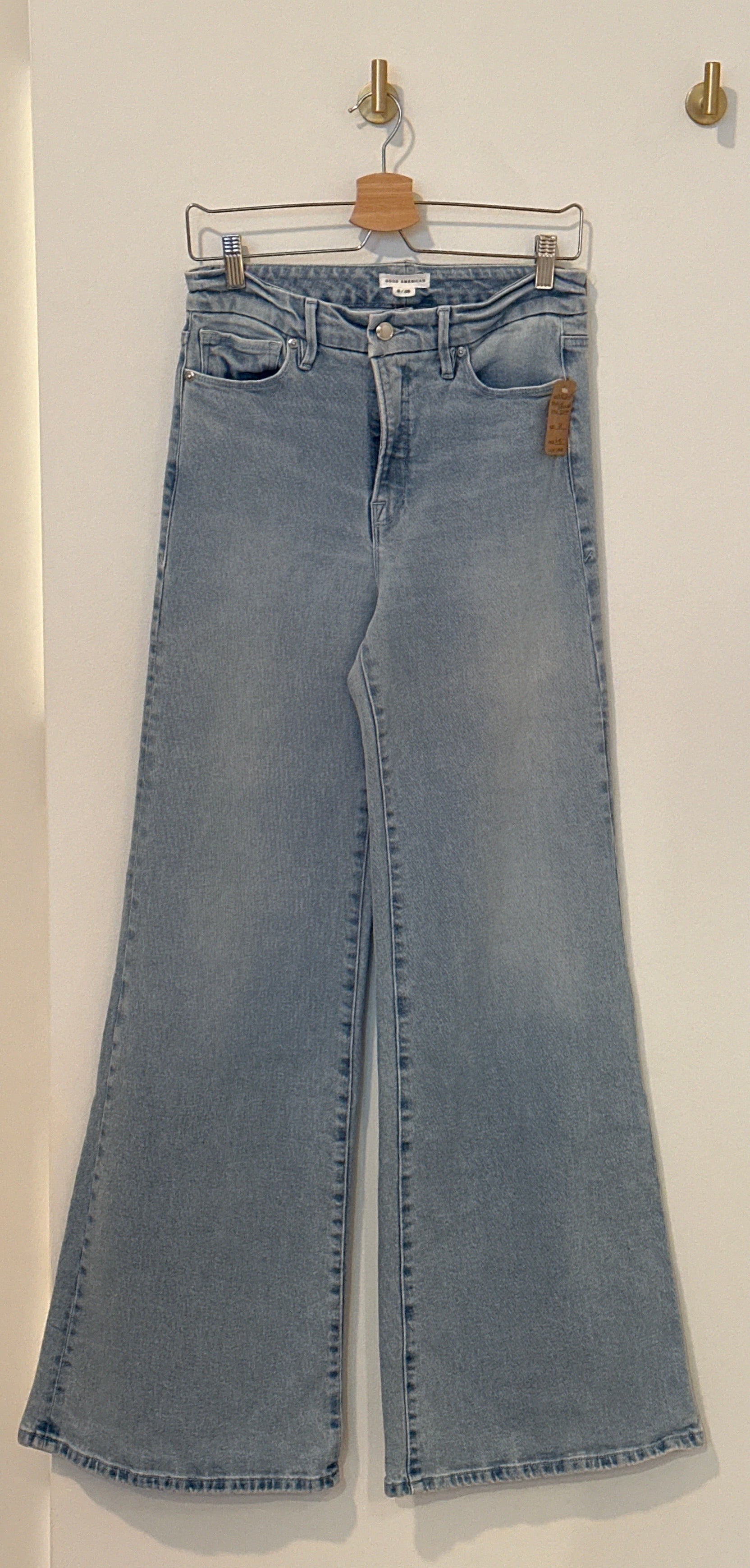 GOOD AMERICAN Palazzo Wide Leg Flare Jeans 6/28