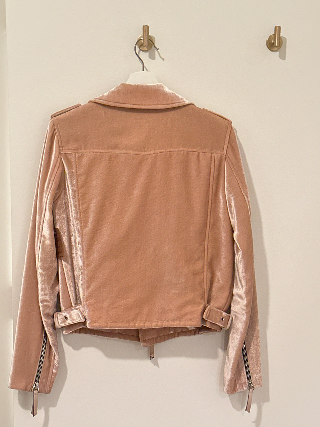 Guiseppi Zanotti Crushed Velvet Biker Jacket