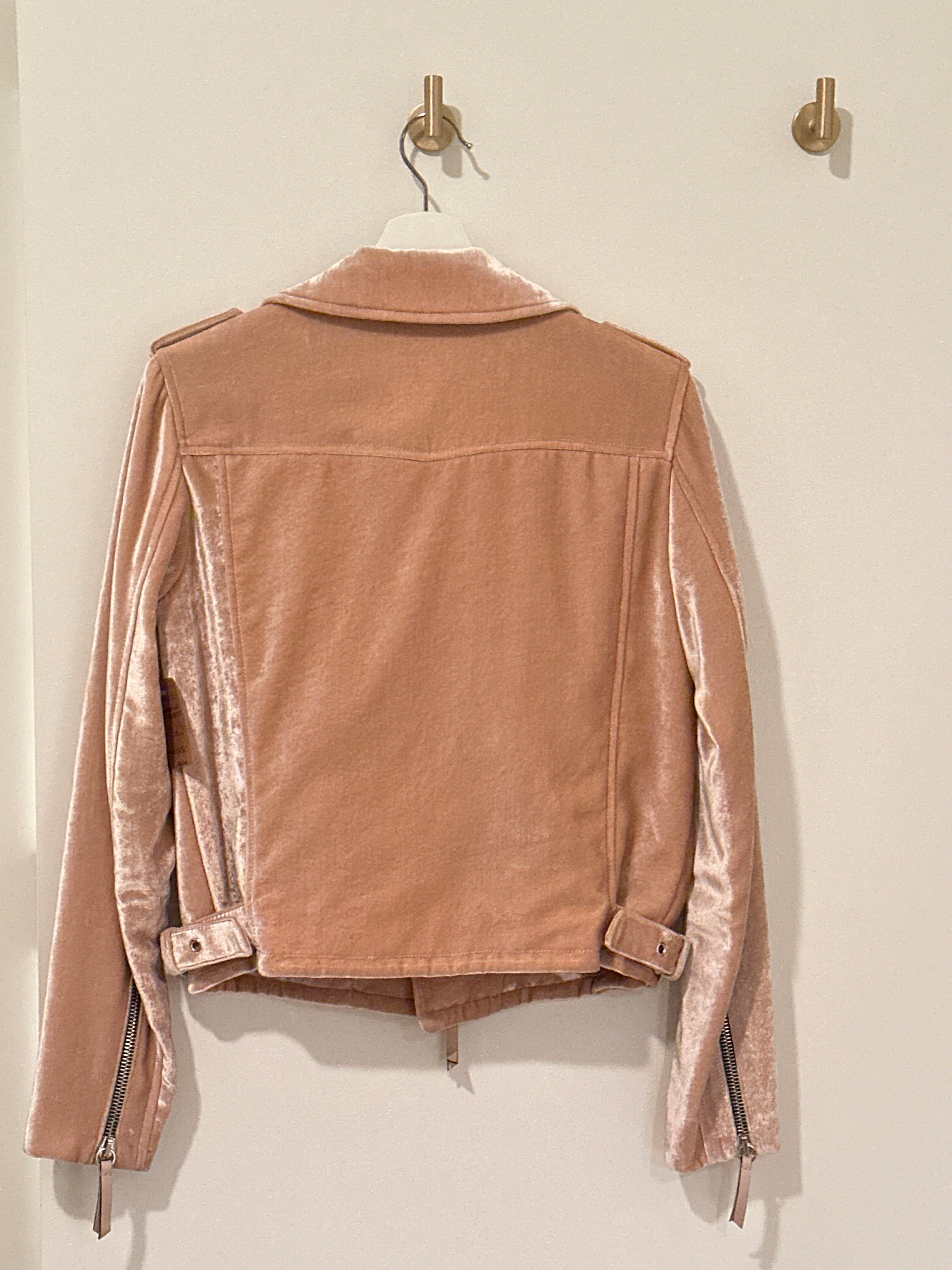 Guiseppi Zanotti Crushed Velvet Biker Jacket