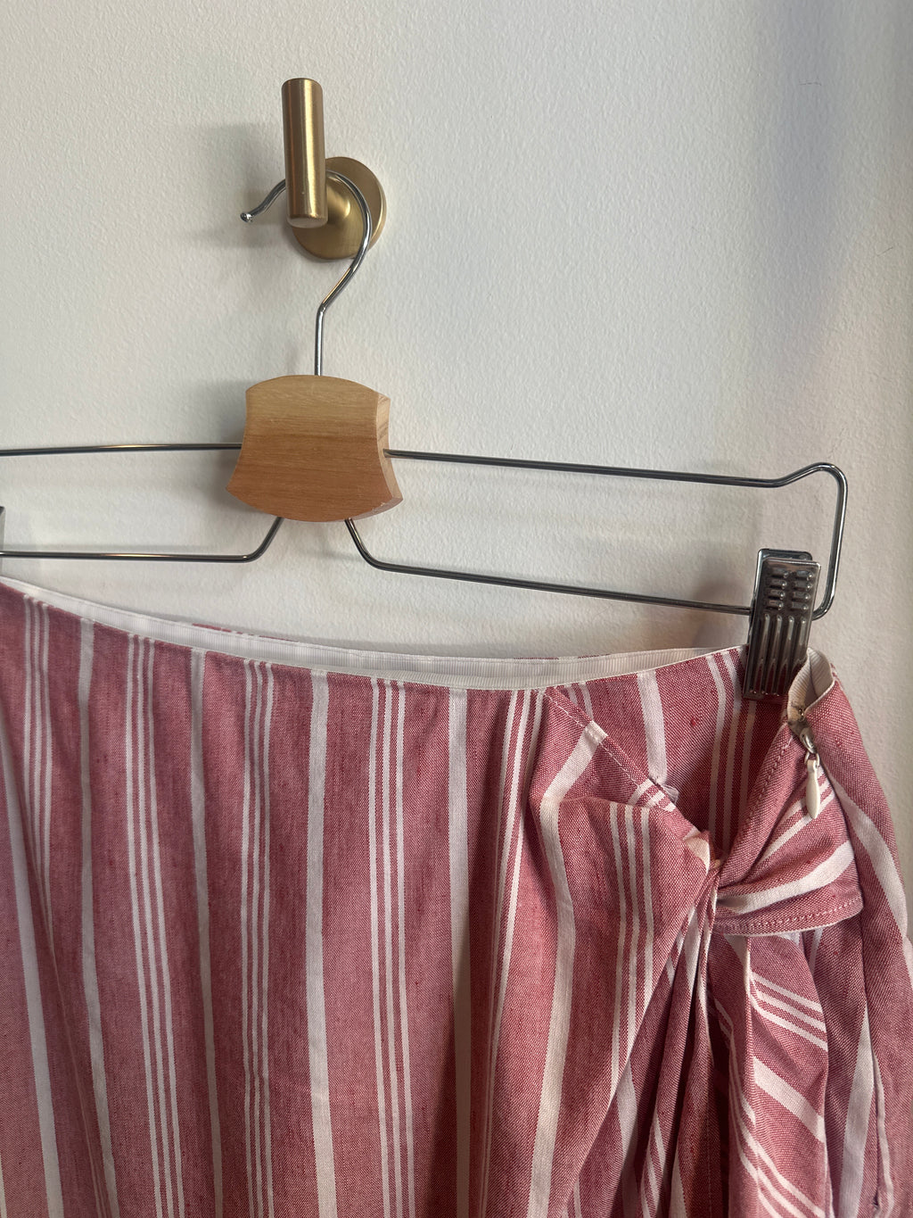Club Monaco Linen Blend Faux Wrap Tie Skirt | Size 8