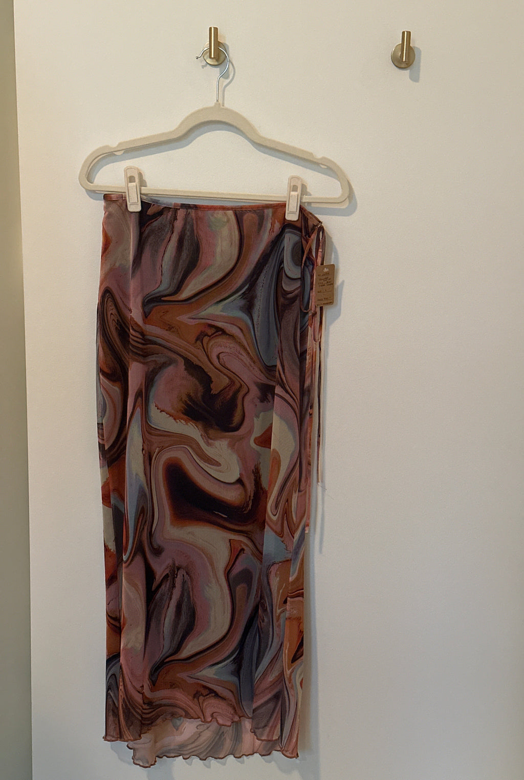 ZARA Long Sheer Multi Coloured Skirt