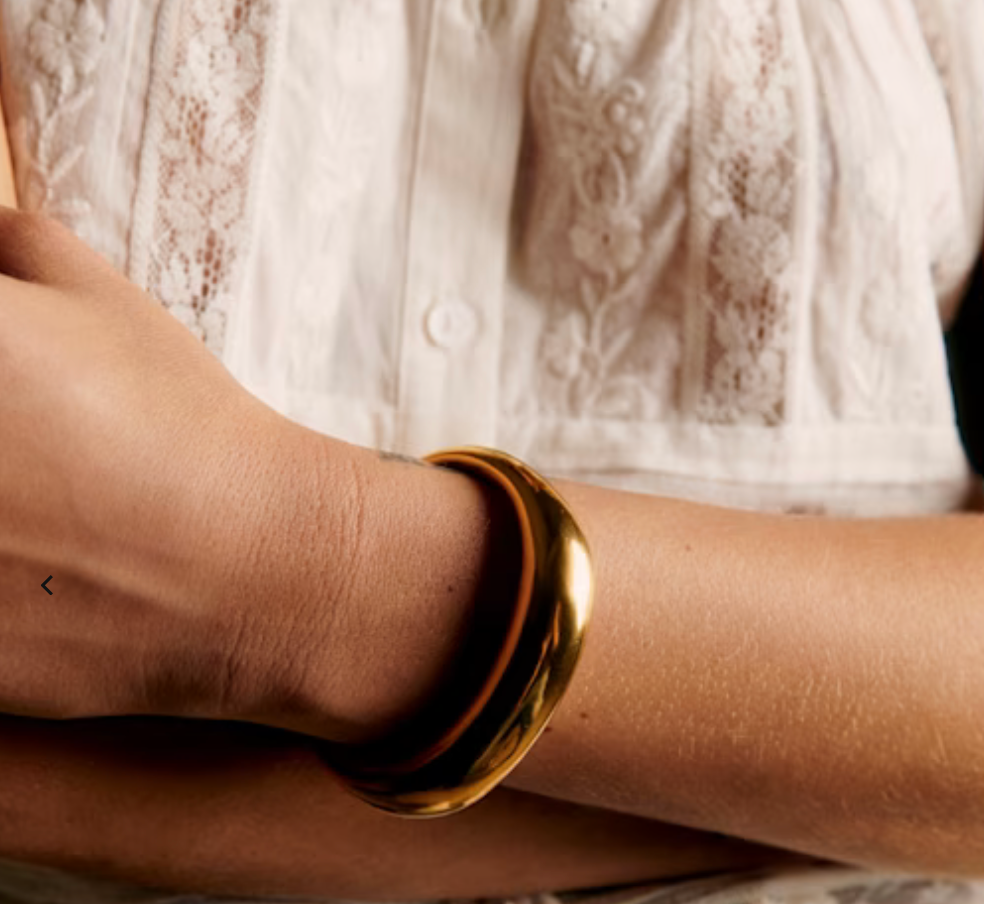 Jewelry Editorial Hinge Bracelets 14K Gold PVD- Recycled : Yellow Gold / Breeze