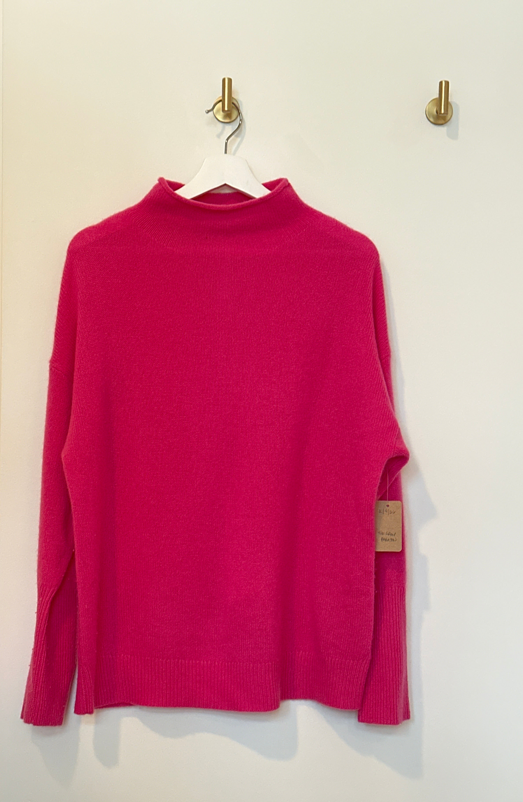 The Group BABATON Long Sleeved Fuchsia Cashmere Sweater Medium