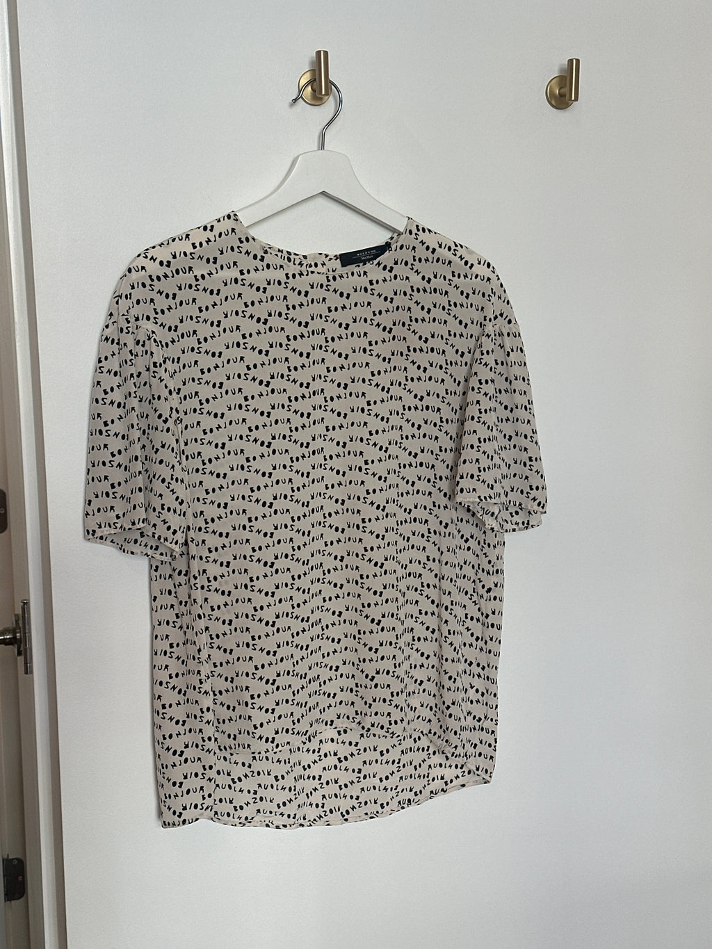WEEKEND MaxMara BONJOUR BONSOIR Printed Blouse Size M
