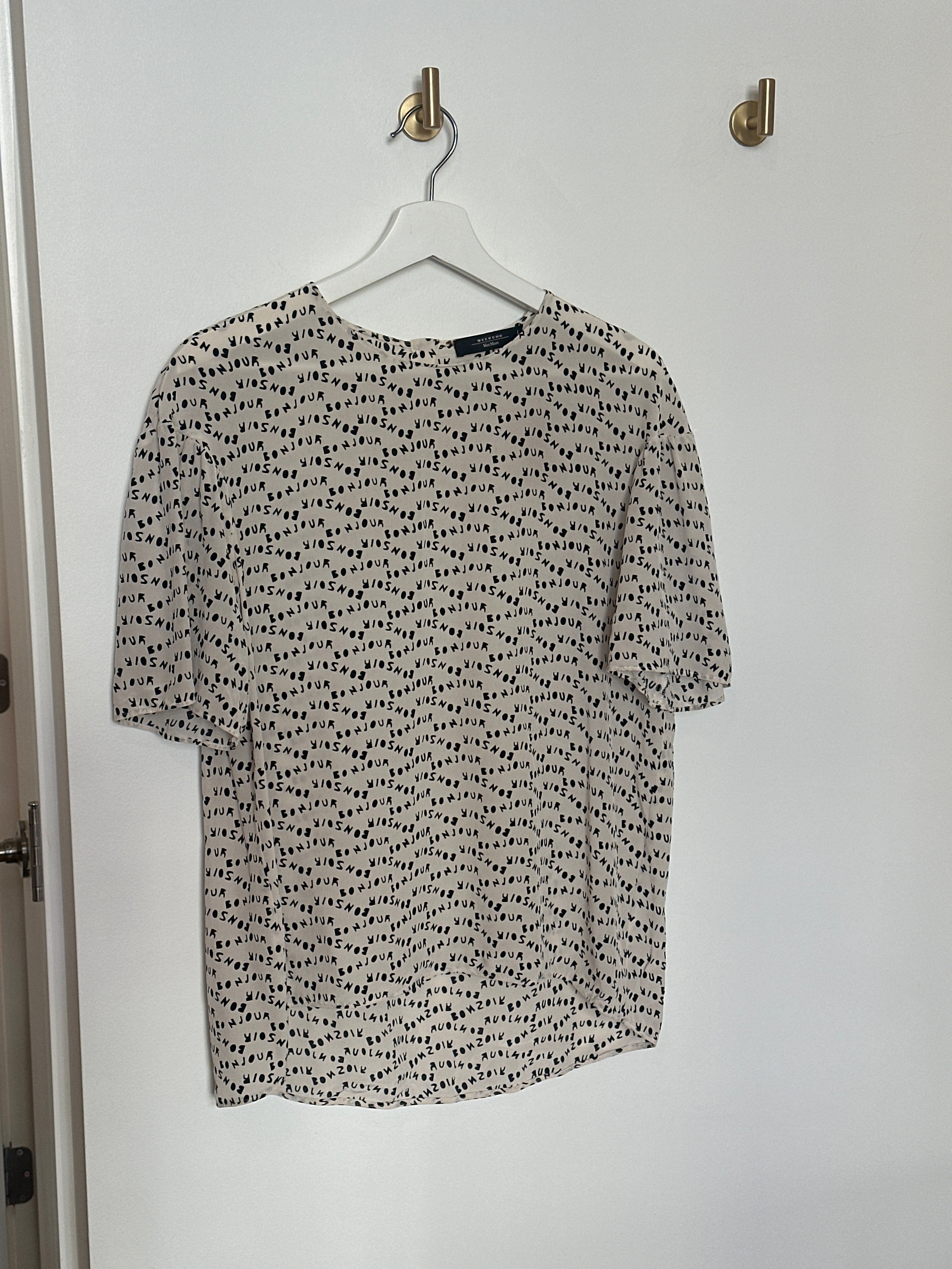 WEEKEND MaxMara BONJOUR BONSOIR Printed Blouse Size M