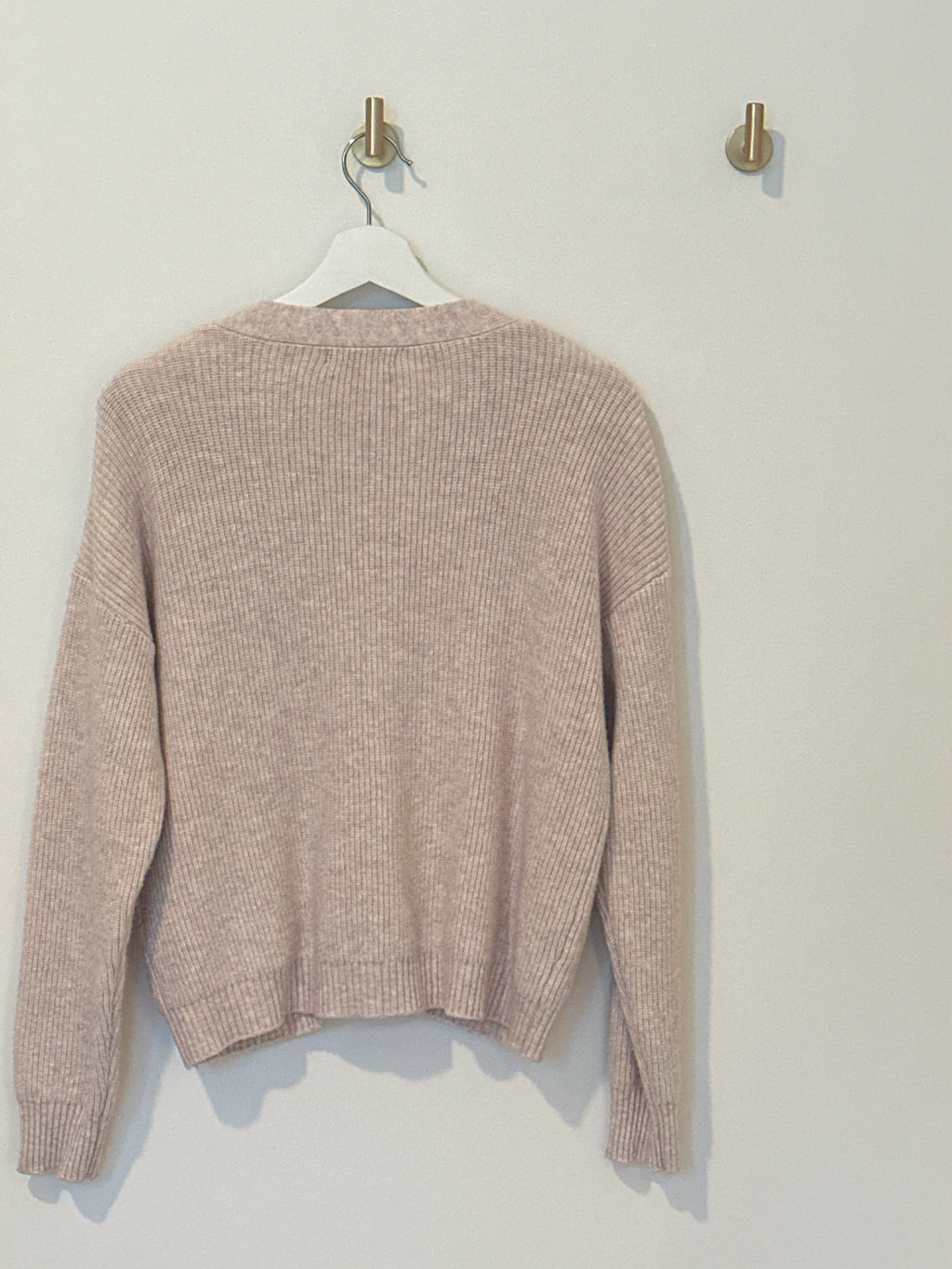 monika hibbs Rib Knit V-neck Cardigan